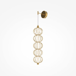 Sieninis LED šviestuvas GOLDEN CAGE 17W aukso spalvos kaina
