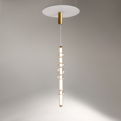 Pakabinamas LED šviestuvas COSMO 39W žalvario spalvos pristatymas