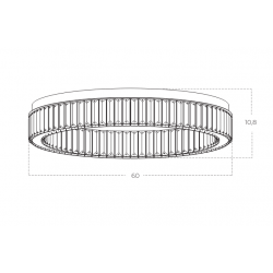 LUBINIS LED ŠVIESTUVAS SPARK D60 48W AUKSO SPALVOS kaina