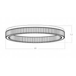 LUBINIS LED ŠVIESTUVAS SPARK D80 72W AUKSO SPALVOS kaina