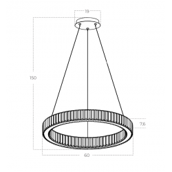 PAKABINAMAS LED ŠVIESTUVAS SPARK D60 30W CHROMO SPALVOS kaina