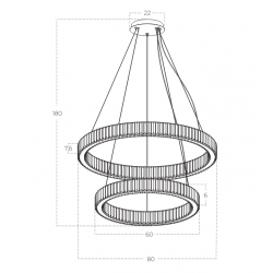 PAKABINAMAS LED ŠVIESTUVAS SPARK D60 | D80 120W AUKSO SPALVOS pigiau