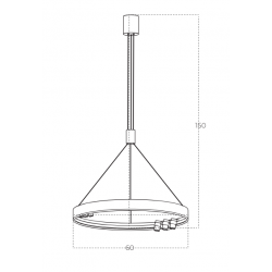PAKABINAMAS LED ŠVIESTUVAS SERAFINO D62 34W AUKSO SPALVOS pigiau