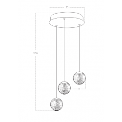 PAKABINAMAS LED ŠVIESTUVAS EDEM 3 12,6W AUKSO SPALVOS kaina