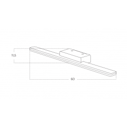 SIENINIS LED ŠVIESTUVAS EPSILON L60 18W 3000K JUODAS kaina