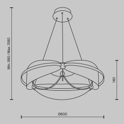 PAKABINAMAS LED ŠVIESTUVAS BREEZE D60 45W ŽALVARIO SPALVOS pristatymas