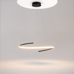 PAKABINAMAS LED ŠVIESTUVAS CURVE D60 31W JUODAS kaina