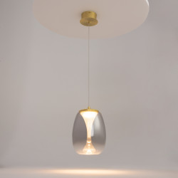 PAKABINAMAS LED ŠVIESTUVAS SPLASH D20 7W DŪMINTO STIKLO | AUKSO SPALVOS kaina