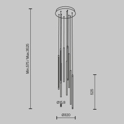 PAKABINAMAS LED ŠVIESTUVAS LIGHT STICK D32 46W ŽALVARIO SPALVOS pristatymas