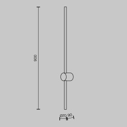 SIENINIS LED ŠVIESTUVAS LIGHT STICK H90 10W JUODAS kaina