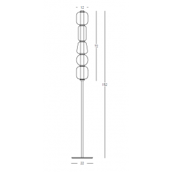 PASTATOMAS LED ŠVIESTUVAS 23063 17W AUKSO SPALVOS pigiau