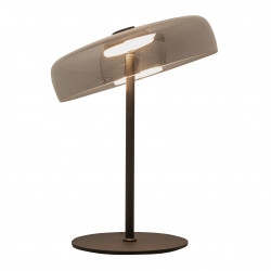 STALINIS LED ŠVIESTUVAS 23054 15W JUODAS | DŪMINTAS STIKLAS