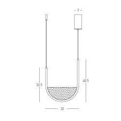 PAKABINAMAS LED ŠVIESTUVAS 23167 L32 20W AUKSO SPALVOS internetu