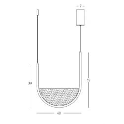 PAKABINAMAS LED ŠVIESTUVAS 23165 L40 28W AUKSO SPALVOS internetu