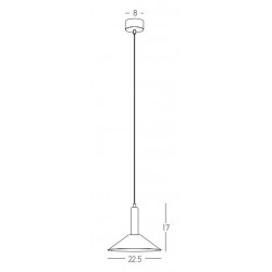 PAKABINAMAS LED ŠVIESTUVAS 22182 D22,5 7W AUKSO SPALVOS pigiau