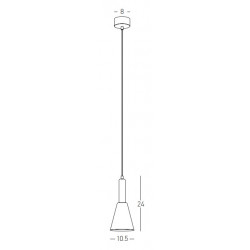 PAKABINAMAS LED ŠVIESTUVAS 22179 D10,5 7W JUODAS pigiau