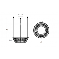 PAKABINAMAS LED ŠVIESTUVAS 23045 27W ŽALVARIO SPALVOS kaina