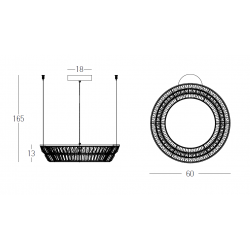PAKABINAMAS LED ŠVIESTUVAS 23046 D60 38W ŽALVARIO SPALVOS pigiau