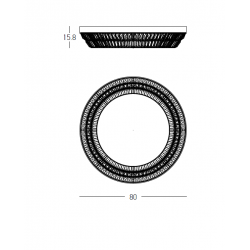 LUBINIS LED ŠVIESTUVAS 23049 D80 55W ŽALVARIO SPALVOS pigiau