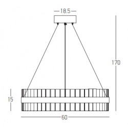 PAKABINAMAS LED ŠVIESTUVAS 22039 D60 56W AUKSO SPALVOS internetu