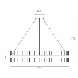 PAKABINAMAS LED ŠVIESTUVAS 22040 D80 68W AUKSO SPALVOS internetu