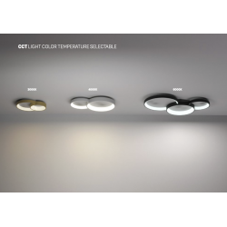 Lubinis LED šviestuvas COMBI 40W juodas pigiau
