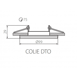 ĮLEIDŽIAMAS ŠVIESTUVAS COLIE DTO-B JUODAS kaina