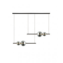 PAKABINAMAS LED ŠVIESTUVAS 22234 24W JUODAS | DŪMINTAS STIKLAS