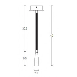 SIENINIS LED ŠVIESTUVAS H63 3W ŽALVARIO SPALVOS pigiau