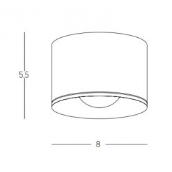 LUBINIS LED ŠVIESTUVAS S132 12W BALTAS kaina