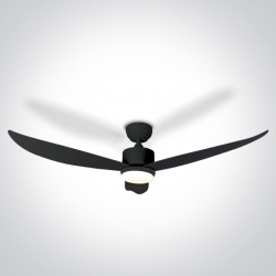 LUBINIS LED ŠVIESTUVAS SU VENTILIATORIUMI 6302/B/V 22W JUODAS