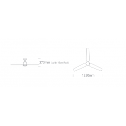 LUBINIS LED ŠVIESTUVAS SU VENTILIATORIUMI 6308L/W/V BALTAS | RUDAS kaina