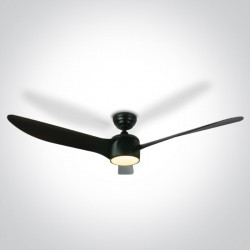 LUBINIS LED ŠVIESTUVAS SU VENTILIATORIUMI 6306/B/V 22W JUODAS