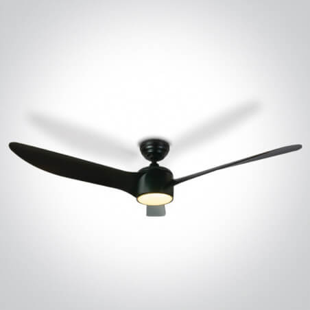 LUBINIS LED ŠVIESTUVAS SU VENTILIATORIUMI ONE LIGHT 6306/B/V 22W JUODAS