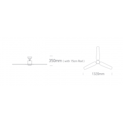LUBINIS LED ŠVIESTUVAS SU VENTILIATORIUMI 6310/W/V 22W BALTAS kaina