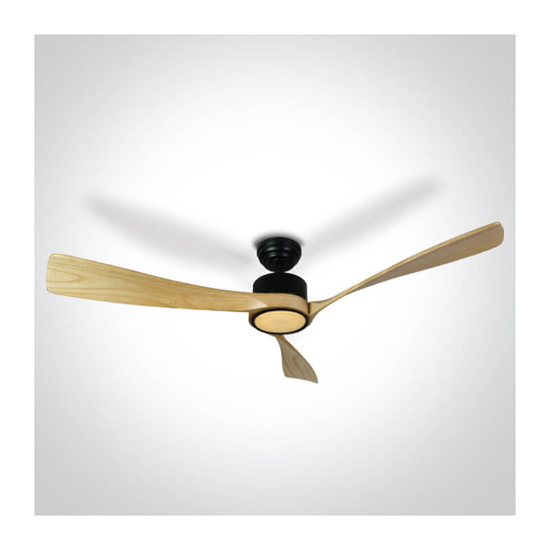 LUBINIS LED ŠVIESTUVAS SU VENTILIATORIUMI ONE LIGHT 6314L/B/V JUODAS | RUDAS