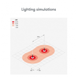 PASTATOMAS LED ŠVIESTUVAS TOK H70 14W RUDAS pristatymas