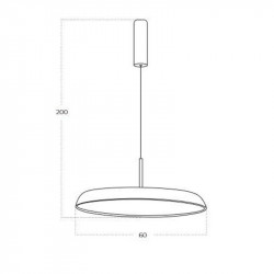 PAKABINAMAS LED ŠVIESTUVAS CLARA 60 50W baltas dimeriuojamas kaina