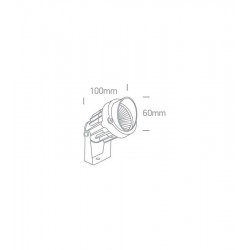 KRYPTINIS LED šviestuvas 6W 7068/B/W pigiau