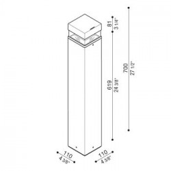 PASTATOMAS LED ŠVIESTUVAS TOK Q H70 14W BALTAS skubiai