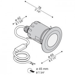 ĮLEIDŽIAMAS LED ŠVIESTUVAS INC 50 6,5W BALTAS kaina