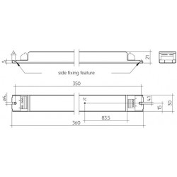 LED JUOSTŲ MAITINIMO ŠALTINIS TRIDONIC LC 100W 24V internetu