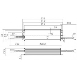 LED JUOSTŲ MAITINIMO ŠALTINIS TRIDONIC LC 200W 24V pigiau