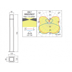 PASTATOMAS LED ŠVIESTUVAS VOLT H70 13W RUDAS pigiau