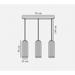 PAKABINAMAS ŠVIESTUVAS Miella 3 baltas skubiai