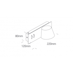 SIENINIS LED ŠVIESTUVAS 65147A/W/W 10W RIGHT BALTAS