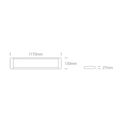 LUBINIS LED ŠVIESTUVAS LINEAR RANGE 38248M/W/V 48W L117 kaina