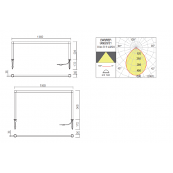 PASTATOMAS | ĮSMEIGIAMAS LED ŠVIESTUVAS BARRIER H50 15W TAMSIAI PILKAS skubiai