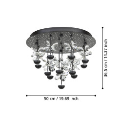 LUBINIS LED ŠVIESTUVAS PIANOPOLI D50 27W JUODAS internetu