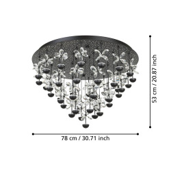 LUBINIS LED ŠVIESTUVAS PIANOPOLI D78 77,4W JUODAS internetu